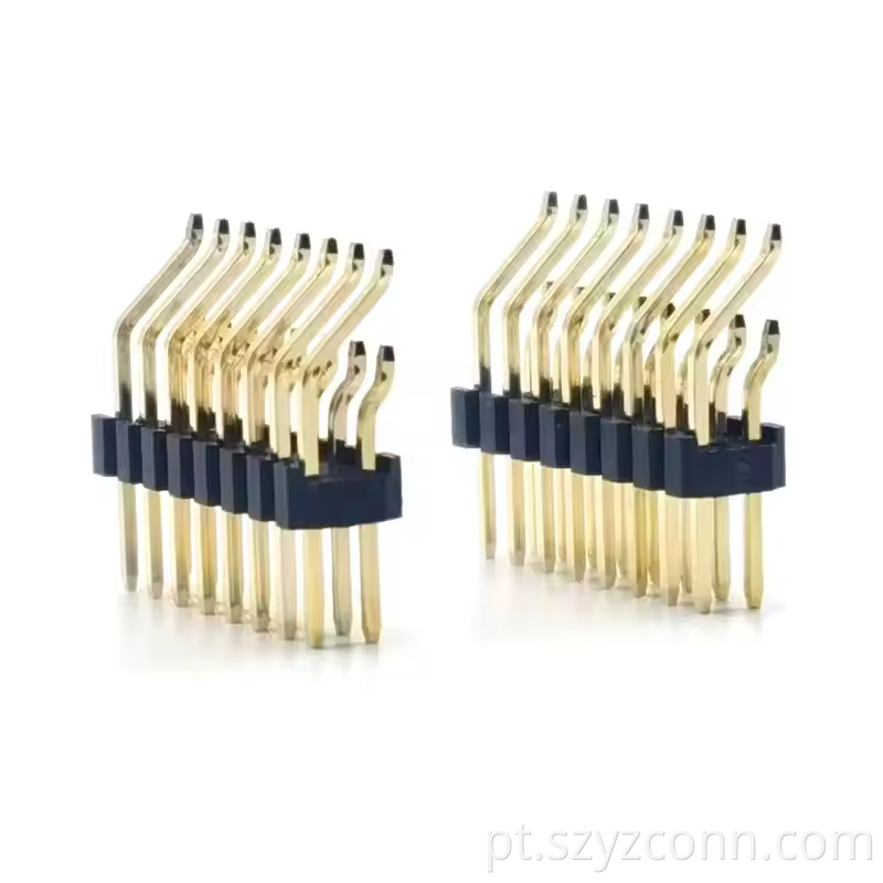 Cabeçalho de pino de passo de 2,0 mm Ângulo reto de fileira dupla SMT SQ0,5mm H1,52,0mm 21P-240P (1) 2.0mm Pitch Pin Header Dual Row Right Angle SMT SQ0.5mm H1.52.0mm 21P-240P (1)